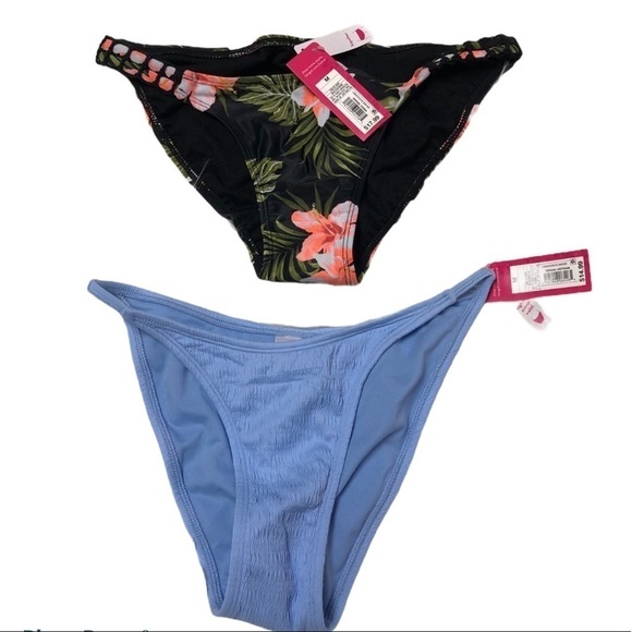 PRICE FIRM 2 PAIR XHILARATION BIKINI SWIM BOTTOMS - Picture 1 of 5